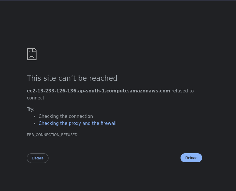 Placeholder: Browser connection error before installing Nginx